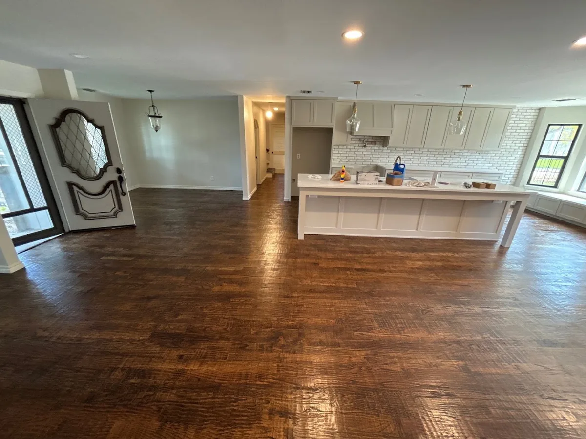 Completed hardwood flooring project by Bernard Hardwood Floors