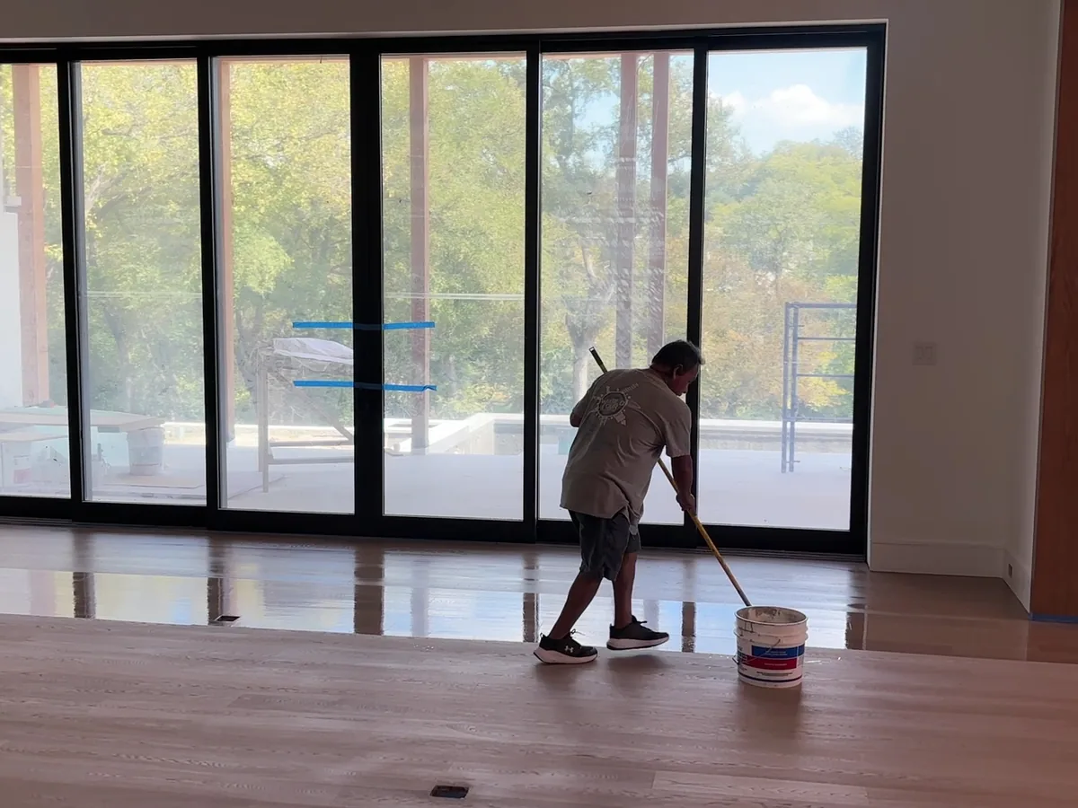 Completed hardwood flooring project by Bernard Hardwood Floors