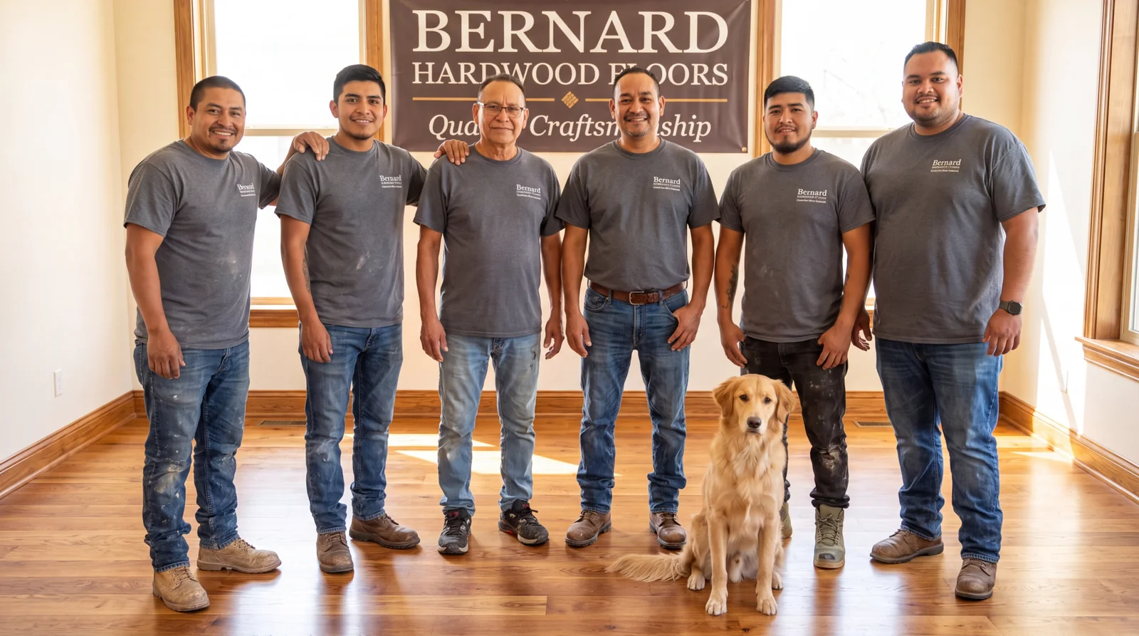 The Bernard Hardwood Floors crew in Irving, Texas