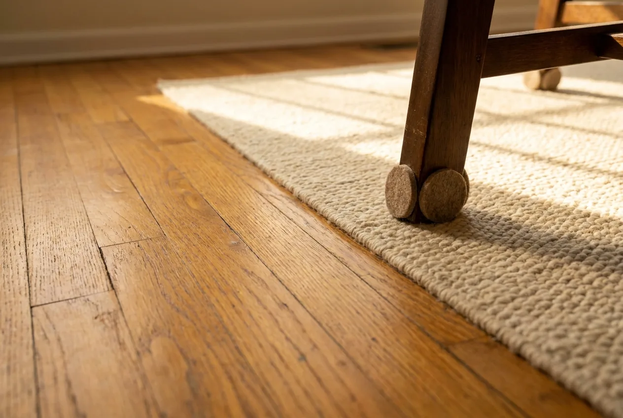 Well-maintained hardwood flooring