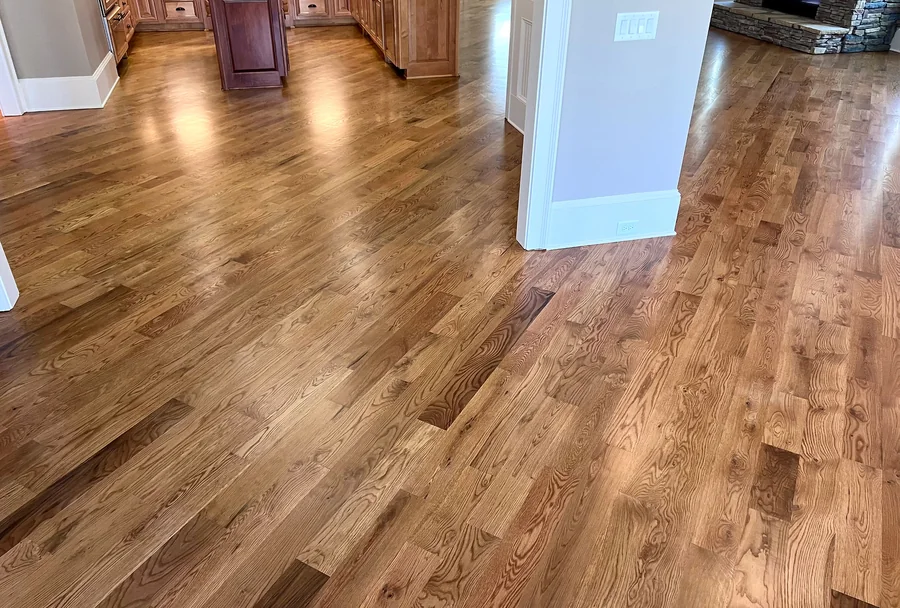 Completed hardwood flooring project in the Dallas-Fort Worth metroplex